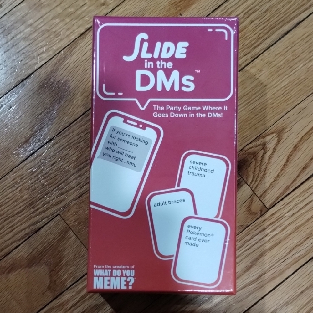 Game nite Slide in the DMs Party Card Game nib